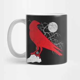 Red Raven and Full Moon Mug
